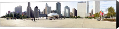 Framed Buildings in a city, Millennium Park, Chicago, Illinois, USA Print