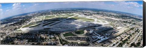 Framed Aerial view of an airport, Midway Airport, Chicago, Illinois, USA Print