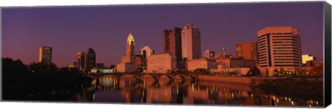 Framed Buildings at the waterfront, Columbus, Ohio, USA Print