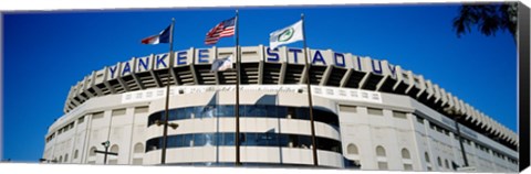 Framed Flags in front of a stadium, Yankee Stadium, New York City Print