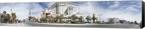 Framed Clouds over buildings in a city, Digital Composite of the Las Vegas Strip, Las Vegas, Nevada, USA Print