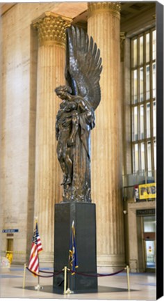 Framed War memorial at a railroad station, 30th Street Station, Philadelphia, Pennsylvania, USA Print