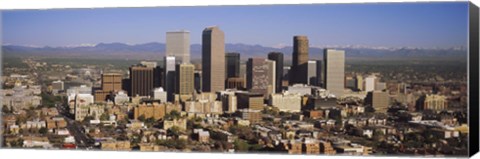 Framed Denver skyline, Colorado, USA Print