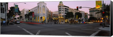 Framed Buildings in a city, Rodeo Drive, Beverly Hills, California, USA Print