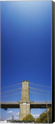 Framed Brooklyn Bridge from as Distance, Manhattan, New York City Print