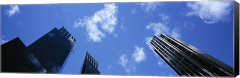 Framed Low angle view of skyscrapers, Columbus Circle, Manhattan, New York City, New York State, USA Print