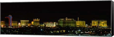 Framed Las Vegas, Nevada at night Print