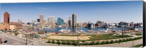 Framed Baltimore, Maryland skyline Print