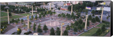 Framed High angle view of a park, Centennial Olympic Park, Atlanta, Georgia, USA Print