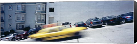 Framed Cars parked on the roadside, San Francisco, California, USA Print