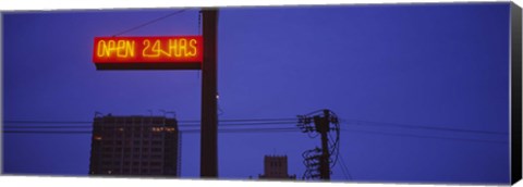 Framed Low angle view of a neon sign, San Francisco, California Print