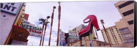 Framed Low angle view of a sculpture of a high heel, Fremont Street, Las Vegas, Clark County, Nevada, USA Print