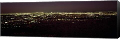 Framed High angle view of a city, South Mountain Park, Maricopa County, Phoenix, Arizona, USA Print