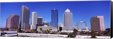 Framed Skyscrapers in a city, Tampa, Florida, USA Print