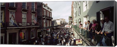 Framed Group of people participating in a parade, Mardi Gras, New Orleans, Louisiana, USA Print