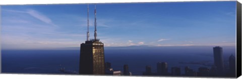 Framed Skyscrapers in a city, Hancock Building, Chicago, Cook County, Illinois, USA Print