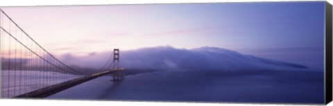 Framed Bridge across the sea, Golden Gate Bridge, San Francisco, California, USA Print