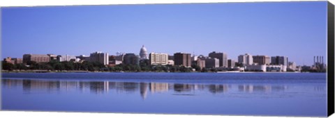 Framed Lake Monona and Madison Skyline,Wisconsin Print