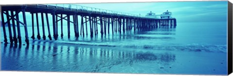 Framed Pier at sunset, Malibu Pier, Malibu, Los Angeles County, California, USA Print