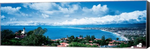 Framed City at the coast, Palos Verdes Peninsula, Palos Verdes, Los Angeles County, California, USA Print