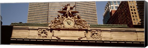 Framed High section view of a railroad station, Grand Central Station, Manhattan, New York City, New York State, USA Print