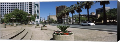 Framed Office buildings in a city, Downtown San Jose, San Jose, Santa Clara County, California, USA Print