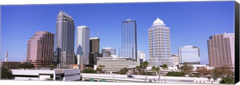 Framed Skyscraper in a city, Tampa, Hillsborough County, Florida, USA Print