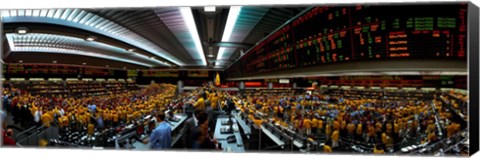 Framed Interiors of a financial office, Chicago Mercantile Exchange, Chicago, Cook County, Illinois, USA Print