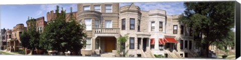 Framed 180 degree view of buildings in a city, Chicago, Cook County, Illinois, USA Print