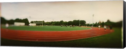 Framed Running track in a park, McCarran Park, Greenpoint, Brooklyn, New York City, New York State, USA Print