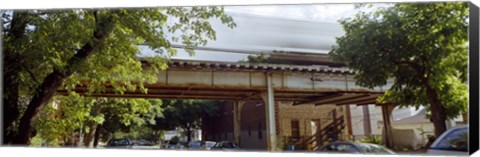 Framed Elevated train on a bridge, Ravenswood neighborhood, Chicago, Illinois, USA Print