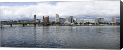 Framed Skyline and Willamette River, Portland, Oregon Print