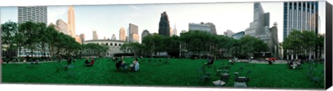 Framed 360 degree view of a public park, Bryant Park, Manhattan, New York City, New York State, USA Print