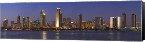 Framed San Diego Night View Print