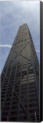 Framed Low angle view of a building, Hancock Building, Chicago, Cook County, Illinois, USA Print