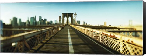 Framed City viewed from Brooklyn Bridge, Manhattan, New York City, New York State, USA Print