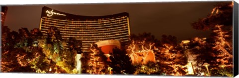 Framed Hotel lit up at night, Wynn Las Vegas, The Strip, Las Vegas, Nevada, USA Print