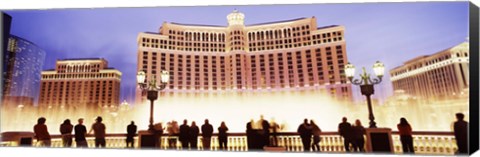 Framed Bellagio Resort And Casino Lit Up At Night, Las Vegas Print