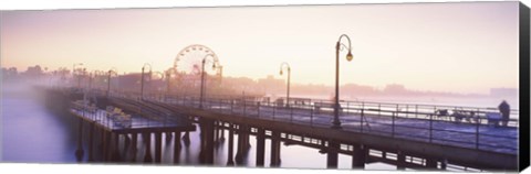 Framed Pier with ferris wheel in the background, Santa Monica Pier, Santa Monica, Los Angeles County, California, USA Print