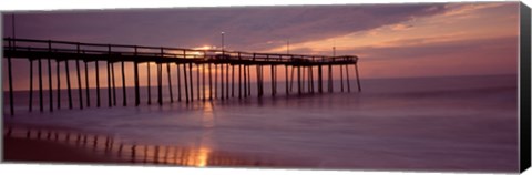 Framed Pier over an ocean, Ocean City, Maryland, USA Print