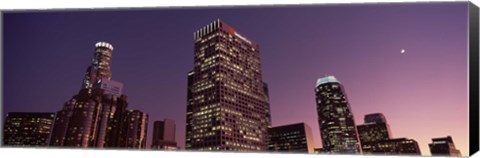 Framed Skyscrapers in a city, City of Los Angeles, California Print