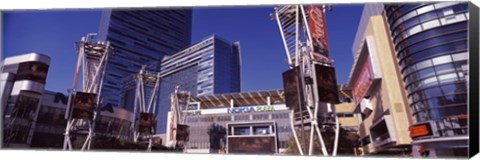 Framed Skyscrapers in a city, Nokia Plaza, City of Los Angeles, California, USA Print