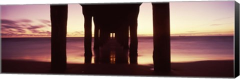 Framed View from Under Manhattan Beach Pier, California Print