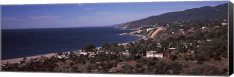 Framed High angle view of an ocean, Malibu Beach, Malibu, Los Angeles County, California, USA Print