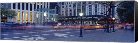 Framed Traffic on the road, Fifth Avenue, Manhattan, New York City, New York State, USA Print