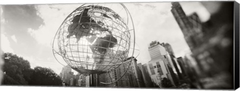 Framed Steel globe, Columbus Circle, Manhattan, New York City, New York State, USA Print