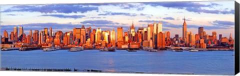 Framed Aerial view of Manhattan, New York City, New York State, USA Print