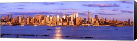Framed Skyscrapers in a city, Manhattan, New York City, New York State, USA Print
