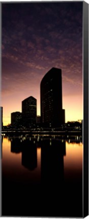 Framed Buildings at the waterfront, Lake Merritt, Oakland, Alameda County, California, USA Print