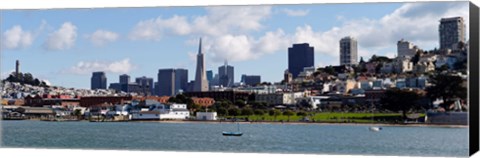Framed City at the waterfront, Coit Tower, Telegraph Hill, San Francisco, California Print